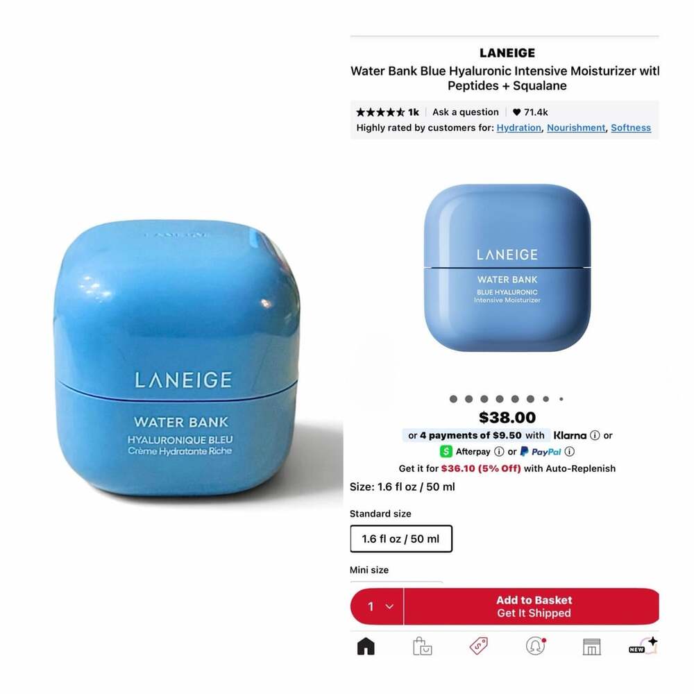 Laneige Water Bank Blue Hyaluronic Intensive Cream 50ml